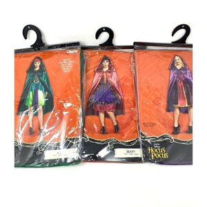 Disguise Adult Disney Hocus Pocus Winifred Mary Sarah Costume Hooded Cape OS
